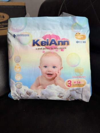 KeiAnn Premium Baby Pants – Size 3 (M, 34 Pcs, 5-11kg)