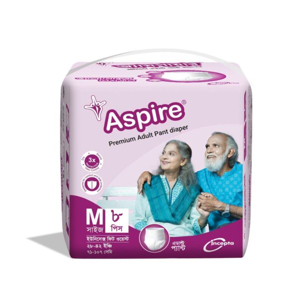 Aspire Adult Diaper M 8pcs