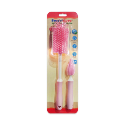 Silicone Bottle Brush Set for Baby pink