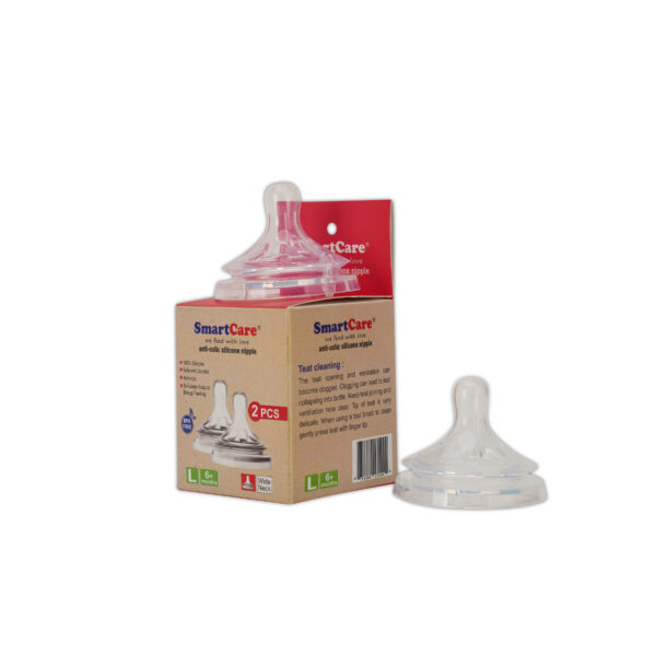 Smart Care Wide neck Silicon Nipple 2pcs – Large..