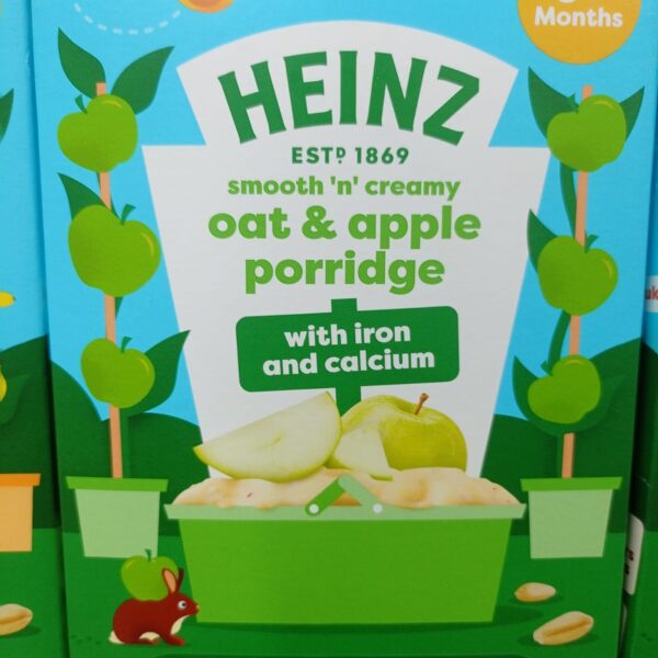 HEINZ Smooth 'n' creamy oat & apple porridge with iron & calcium (6+ month)