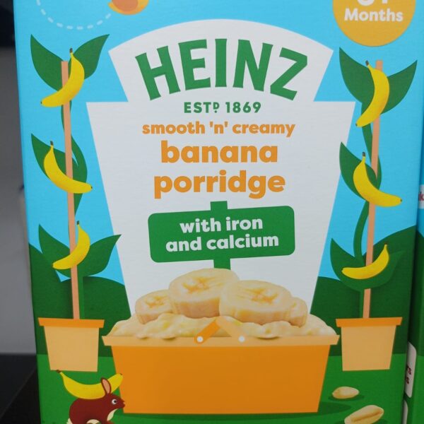 HEINZ Smooth 'n' creamy Banana porridge with iron & calcium (6+ month)