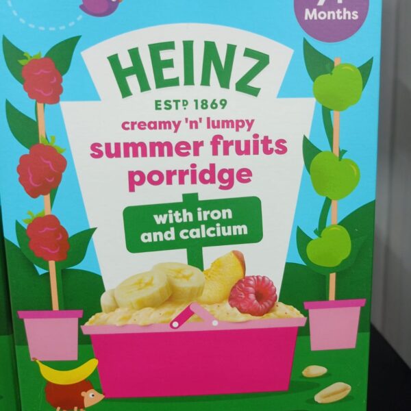 HEINZ creamy 'n' lumpy summer fruits porridge with iron & calcium (7+ month)