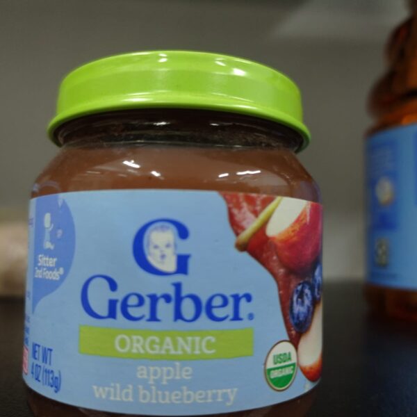 Gerber Apple wild blueberry Custard (Supported sitter 2st Foods)