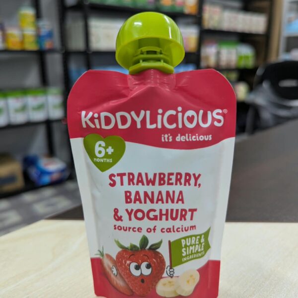 Kiddylicious Strawberry Banana & yoghurt 6m+ -100gm- 100 gm
