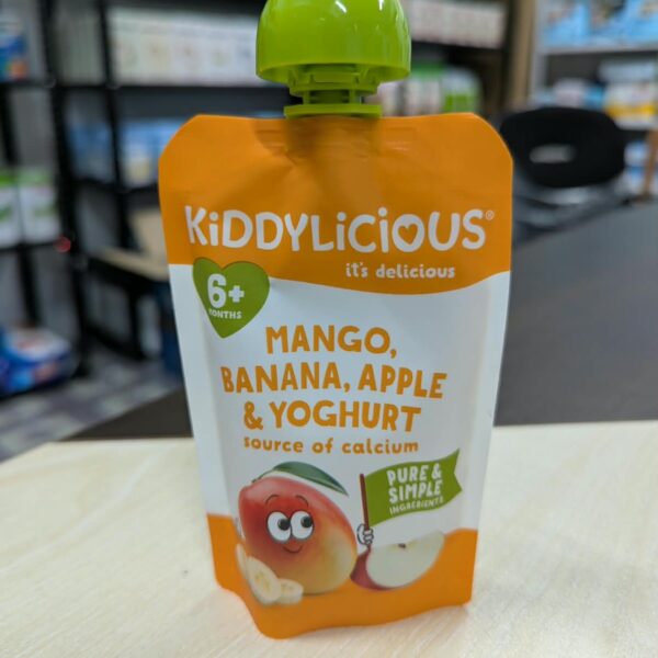 Kiddylicious Mango,  Banana, Apple & yoghurt (sourch of calcium) 6m+ -100 gm