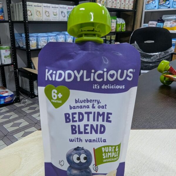 Kiddylicious Blueberry, banana & oats bedtime blend with vanilla 6m+ 100gm