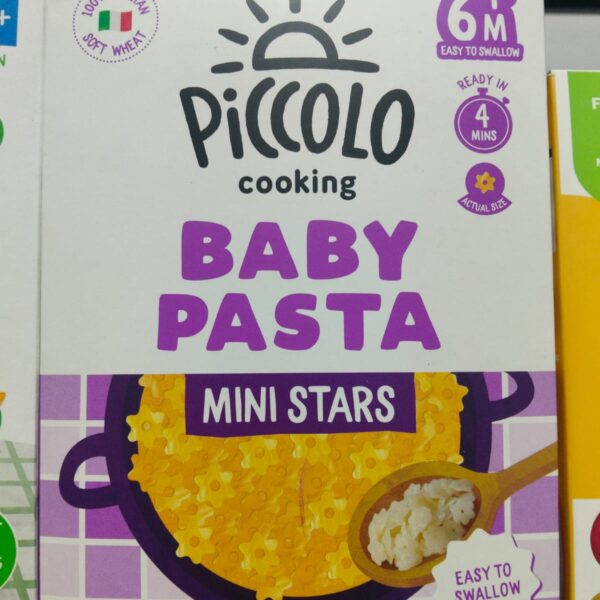 Piccolo organic Cooking baby pasta (mini Stars) 10m+