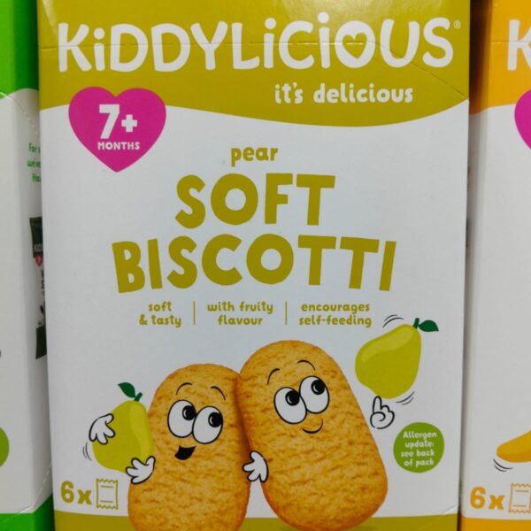 Kiddylicious Pear Soft Biscotti 7m+ (6*20gm)- 120 gm
