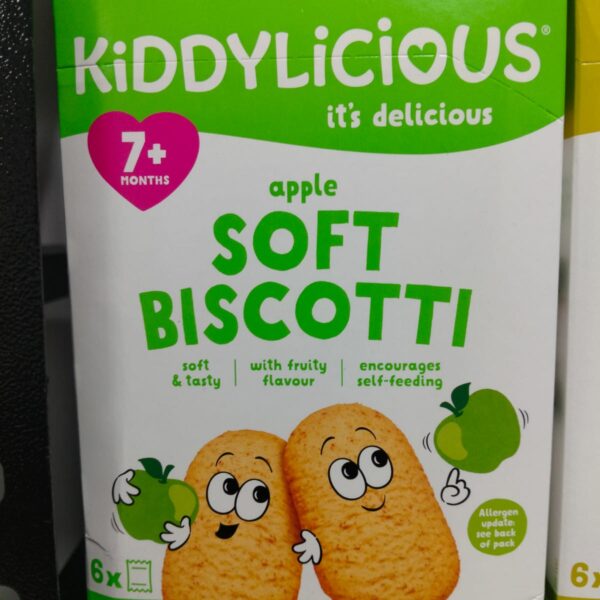Kiddylicious Apple Soft Biscotti 7m+ (6*20gm)- 120 gm