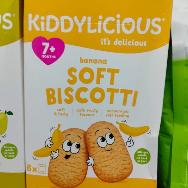 Kiddylicious Banana Soft Biscotti 7m+ (6*20gm)- 120 gm