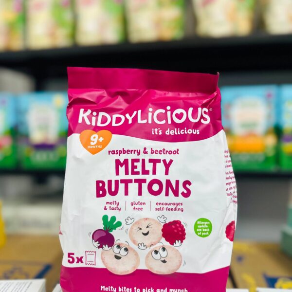 Kiddylicious Melty Button Raspberry & Beetroot (testy & gulten free) (9m+
